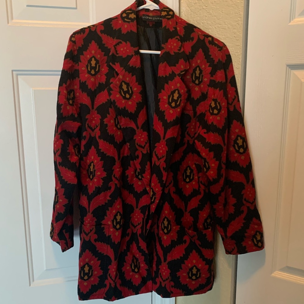 Andrea Jovine Vintage Floral Blazer Sz L/XL